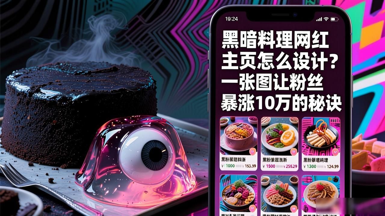 黑暗料理网红主页怎么设计？一张图让粉丝暴涨10万的秘诀